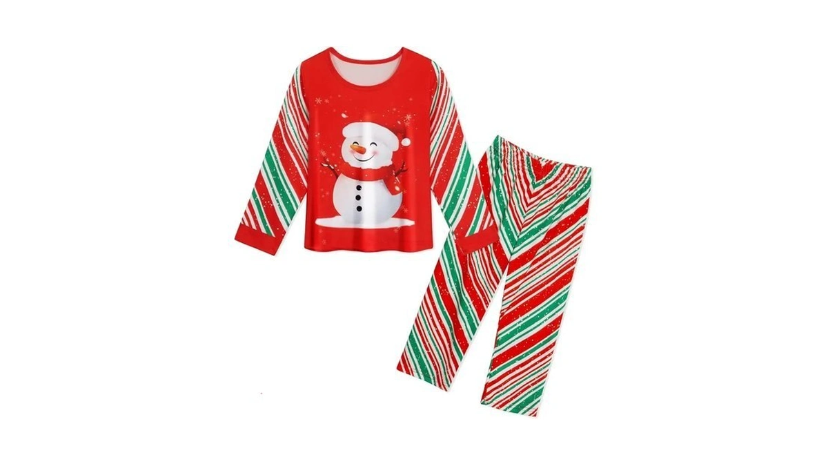Wonderbabe Christmas Pajamas For Girls Long Sleeve Pants Sets Snug