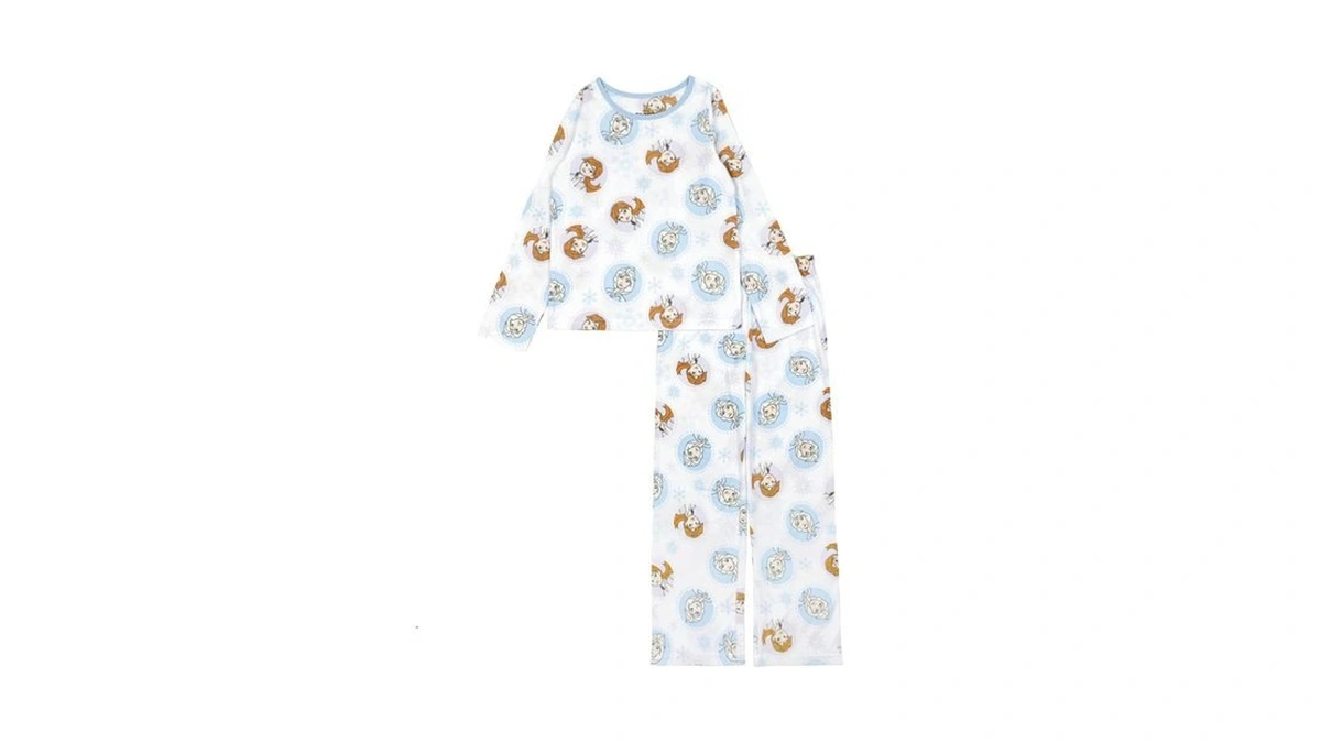 Disney Girls’ Frozen 2-piece Loose-fit Pajamas Set, Frozen Magic 2,