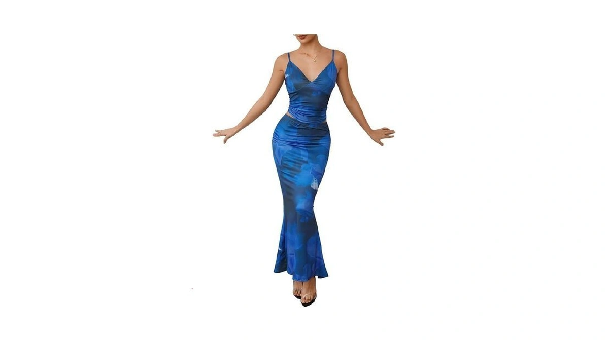 Milumia Women's Two Piece Skirt Set Spaghetti Strap Cami Top