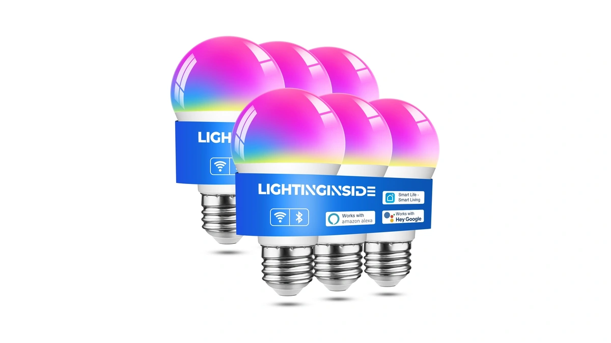 Lightinginside Smart Light Bulbs 6 Pack, Smart Bulb Works With