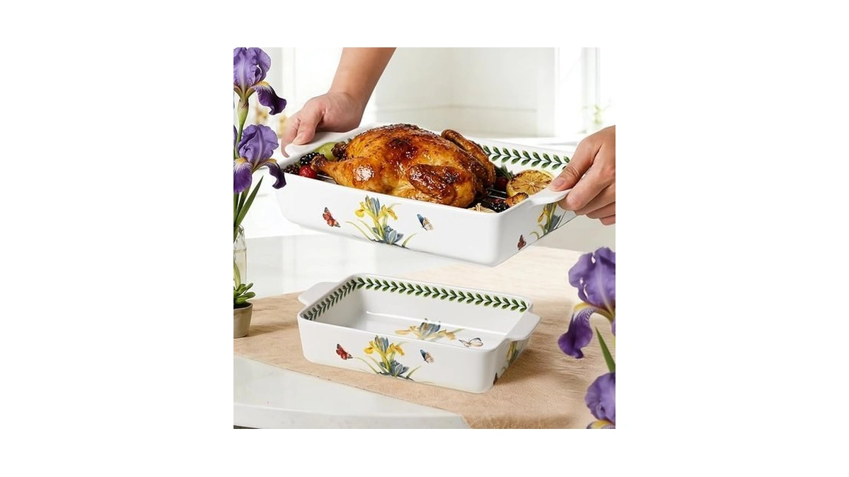 Acmlife Ceramic Casserole Dish Set, Ceramic Baking Dish For Oven,