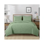 Chezmoi Collection Liam Sage Green King Size Bed In A
