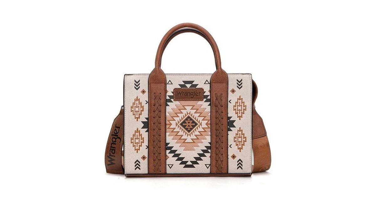 Wrangler Aztec Tote Bag For Women Western Boho Top Handle