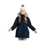 Maoo Garden Girls Winter Coat Big Kids Heavyweight Fur Hood