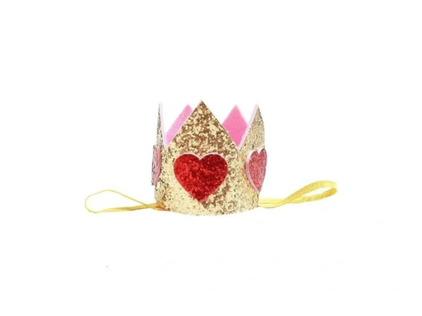 Kirei Sui Baby Girls Valentine's Day Hearts Headband Gold