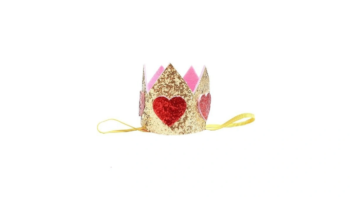 Kirei Sui Baby Girls Valentine's Day Hearts Headband Gold