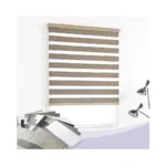 Graywind Zebra Blinds 100% Blackout Horizontal Light Filtering Cordless Window