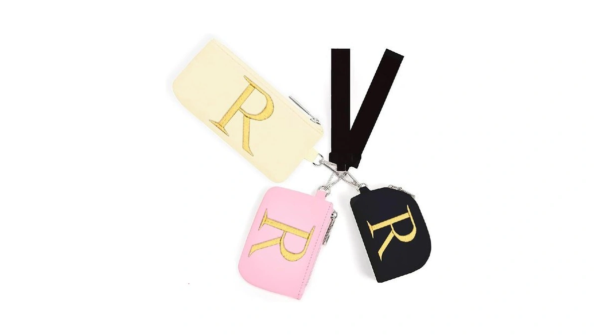 Mini Zip Around Keychain Wristlet Wallets For Women And Girls: