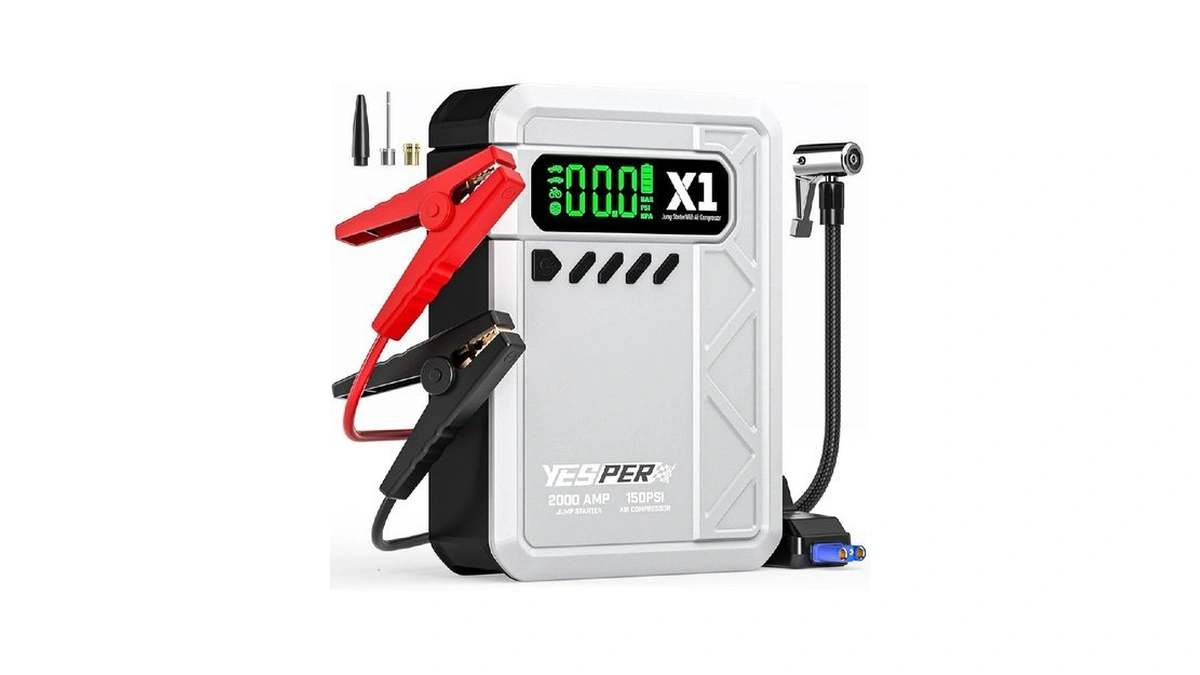 Yesper Jump Starter With Air Compressor 2000a 150psi Battery Jumper