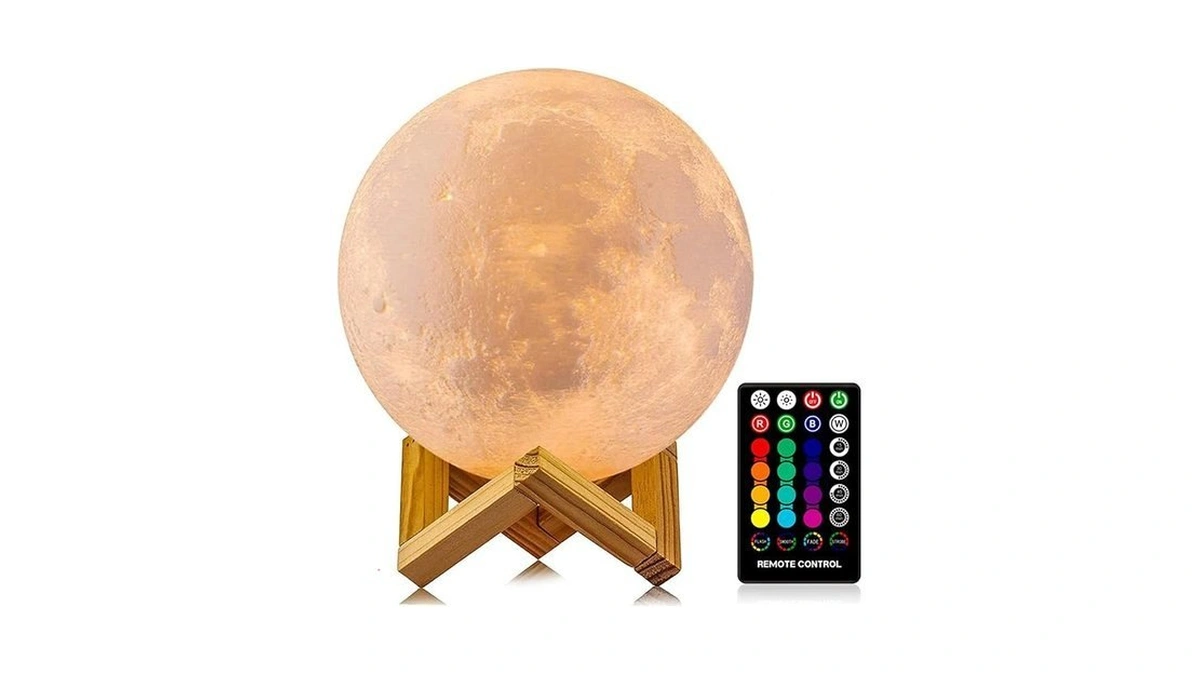 Logrotate Moon Lamp, 16 Colors Led Night Light For Kids