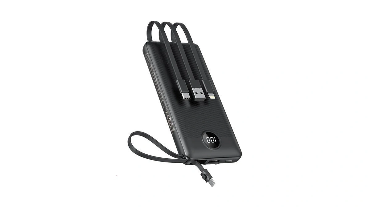 Veektomx Portable Charger With 3 Built-in Cables — 10000mah Slim