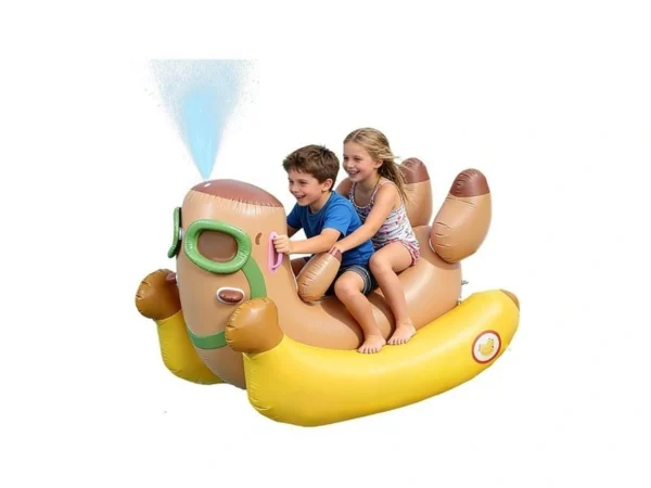 Capybara 72'' Pool Float For Kids With Sprinkler, Inflatable Pool