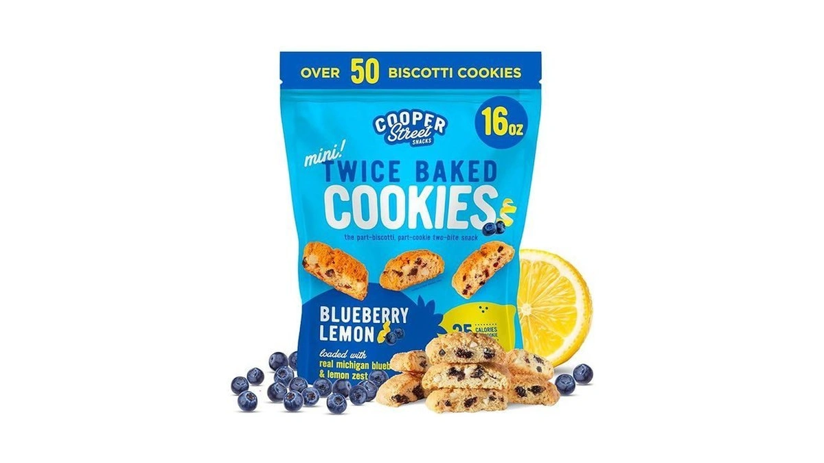 Cooper Street Twice-baked Blueberry Lemon Biscotti Cookies (16 Oz) –