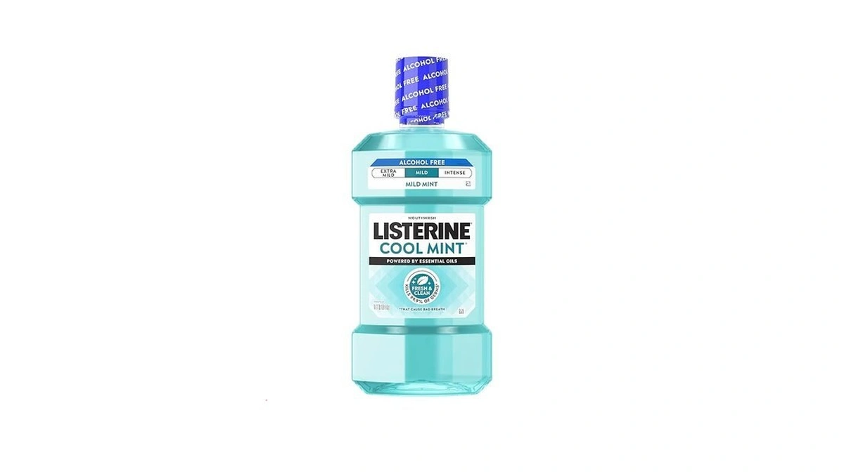 Listerine Cool Mint Alcohol-free Mild Mouthwash, Oral Rinse Kills 99.9%