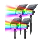 Minpea Solar Color Changing Spot Lights Outdoor, [9 Modes/4 Pack]