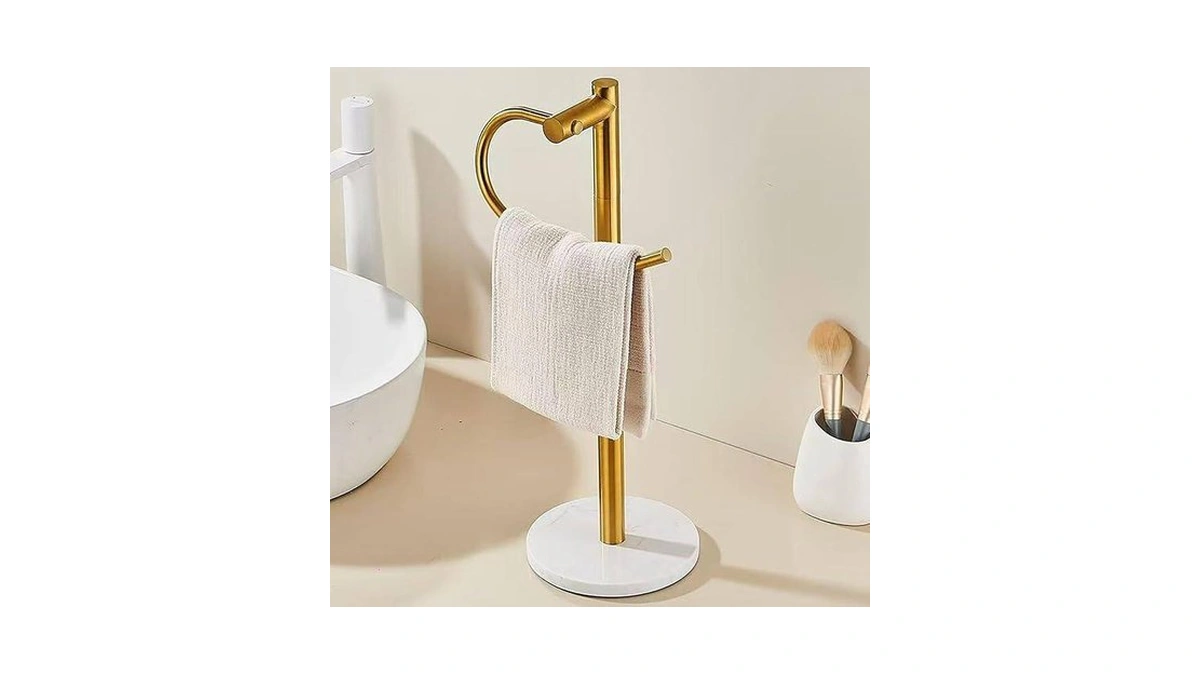 Ntipox 19 Inch Brushed Gold Hand Towel Holder Stand,hand Towel
