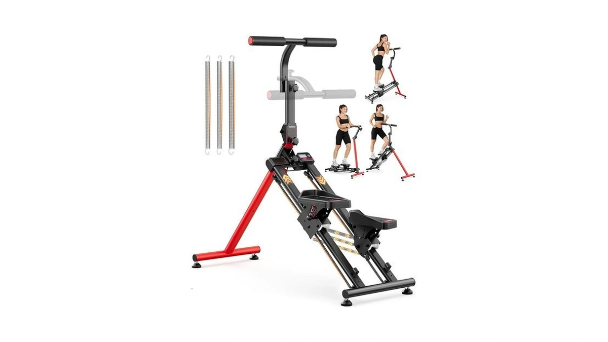 Yoleo Adjustable Resistance Stair Steppers For Exercise At Home, Folding