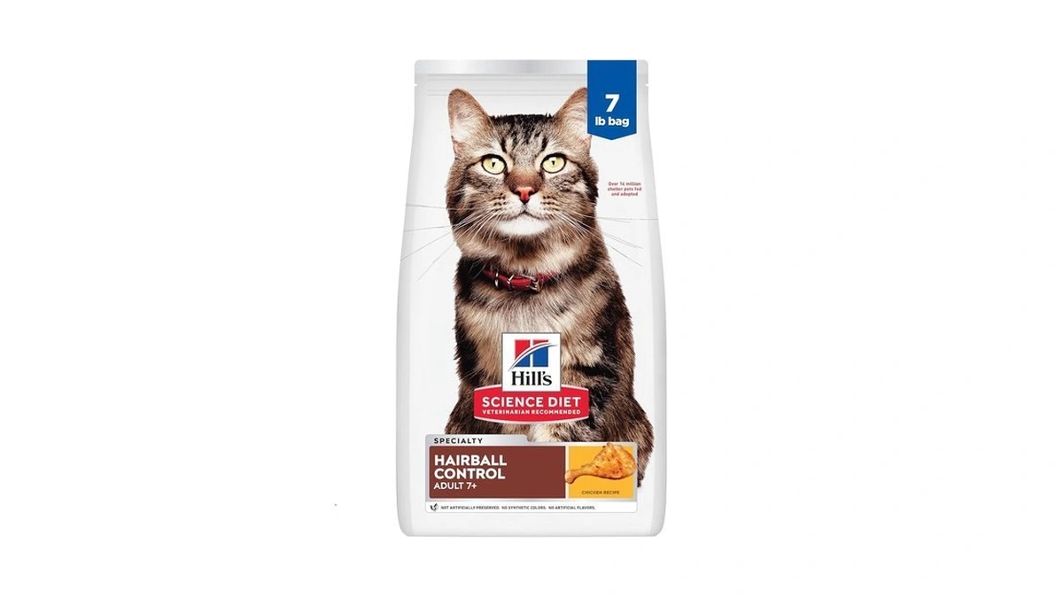 Hill's Science Diet Adult 7+ Hairball Control Dry Cat Food,