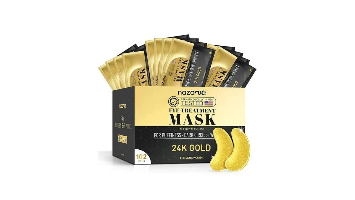 Nazano 102 Pcs 24k Gold Under Eye Patches For Puffy