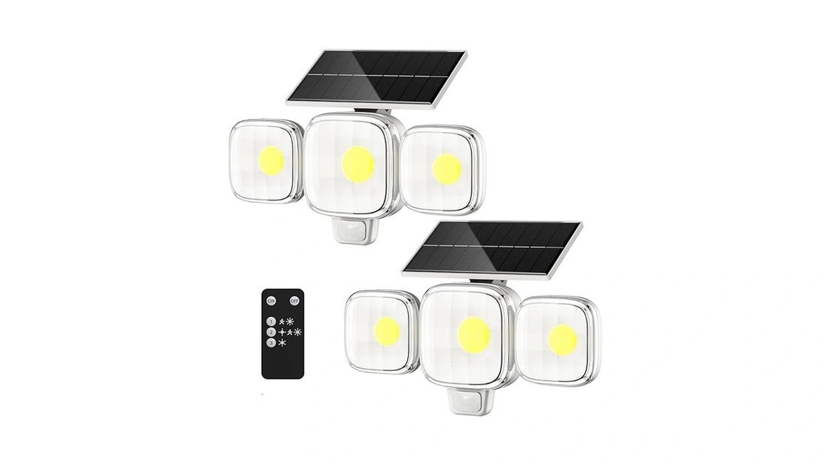 Cinoton Solar Motion Sensor Outdoor Lights, 3 Modes Led Security