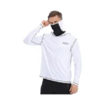 Mens Fishing Shirts,long Sleeve Rash Guard Hooded Shirt With Mask