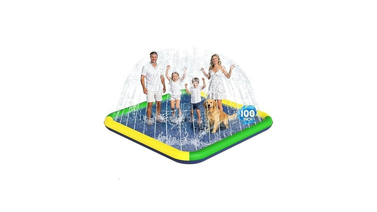 Splash Pad For Kids & Dogs, Epn 140"-100" Extra Large