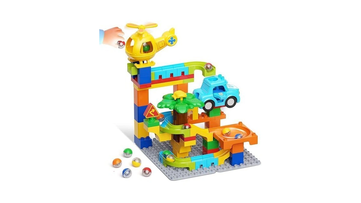 Burgkidz Marble Runs For Kids 4-8, Educational Learning Marble Maze