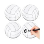 Glitter Volleyball Cutouts- 100pcs Sport Ball Diy Paper Cuts Party