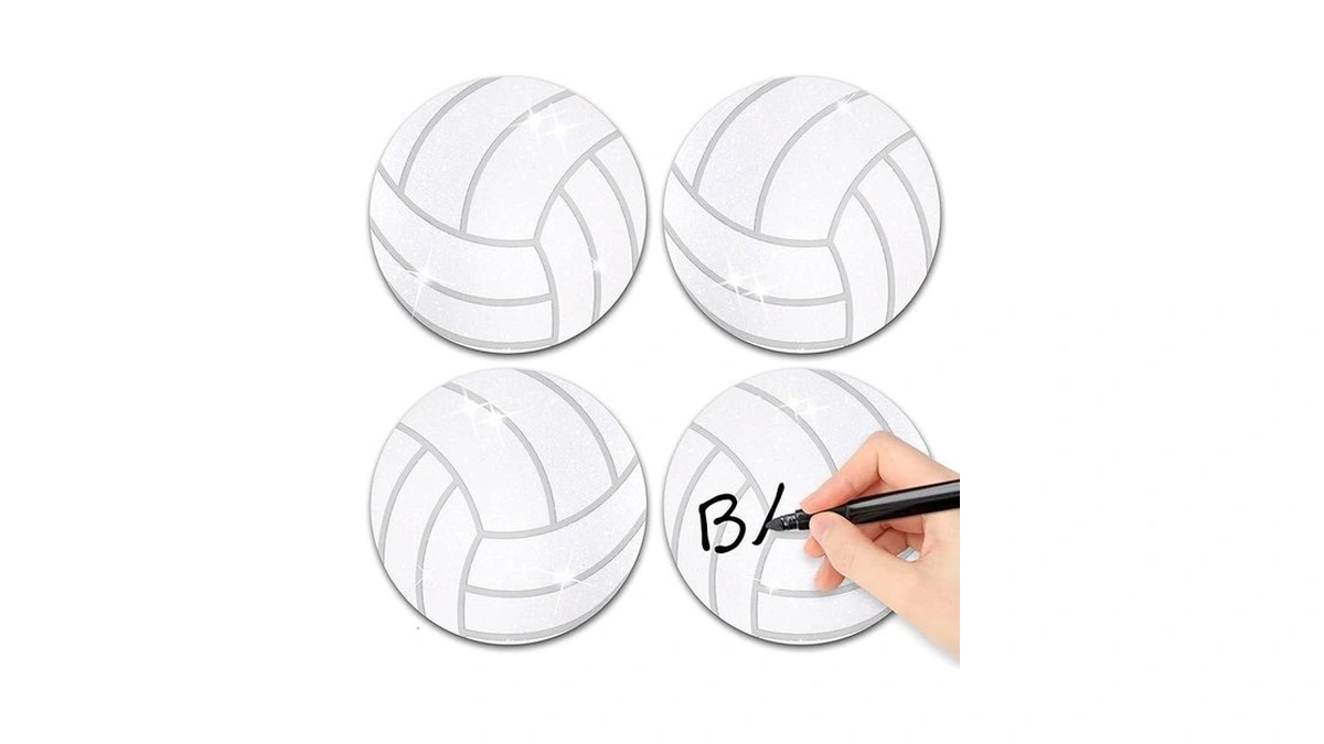 Glitter Volleyball Cutouts- 100pcs Sport Ball Diy Paper Cuts Party