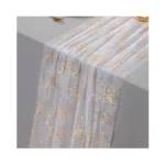Snowkingdom 10ft Fall Table Runner, Gold Maple Leaves Thanksgiving Table