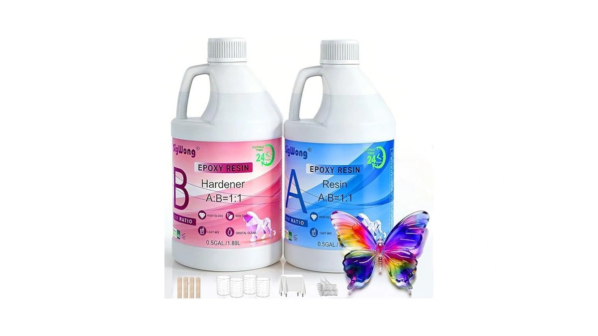 Epoxy Resin - 1 Gallon Crystal Clear Coating Kit, Not