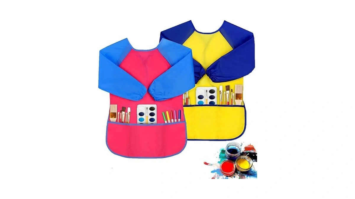 Peasug 2 Pack Toddler Smock, Kids Art Smock, Toddler Paint
