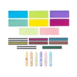 Koogel 22 Piece Guided Reading Strips Kit, 16 Colored Overlays