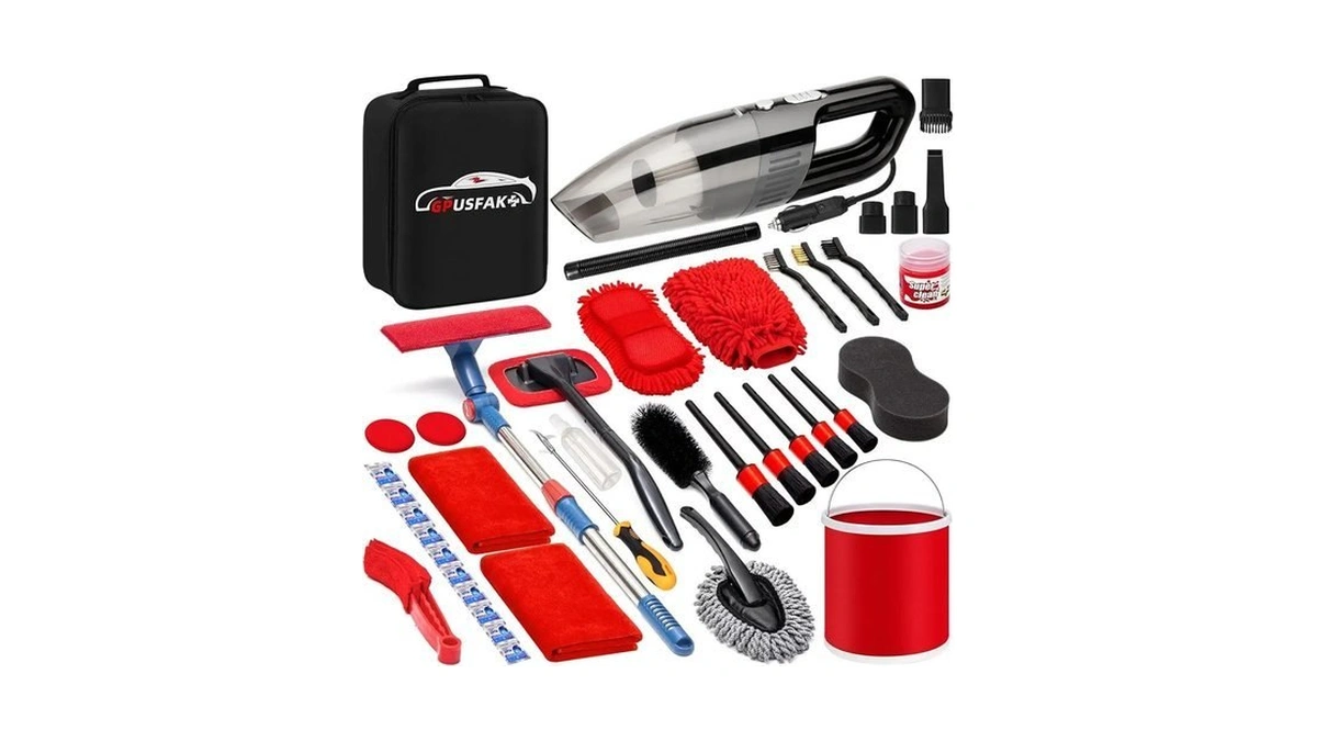 Gpusfak 41pcs Car Wash Cleaning Kit With High Power Handheld
