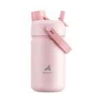 12 Oz Kids Insulated Water Bottle For School: 2-in-1 Straw