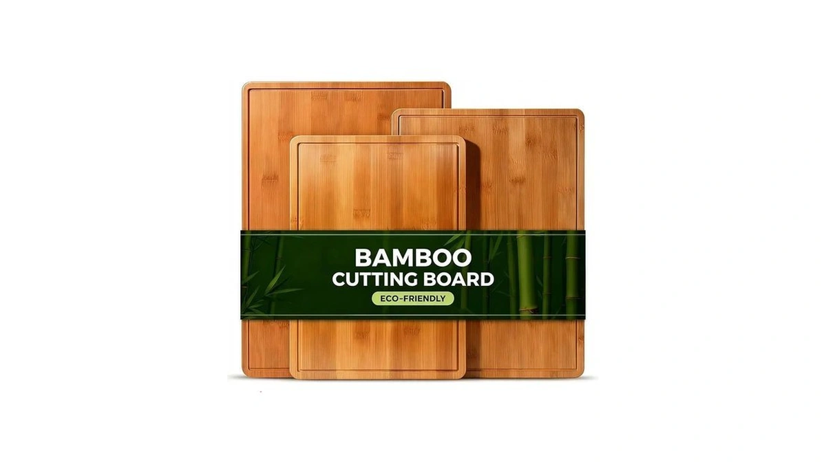 Carbonized Bamboo Cutting Boards For Kitchen, Xl Durable Wood Cutting