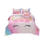 Jqinhome Unicorn Twin Bedding Sets For Girls Kids,6 Piece Bed