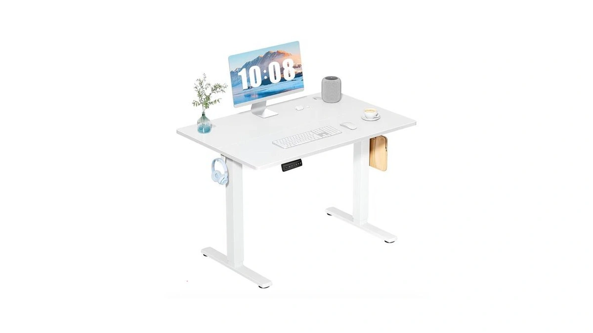 Dumos 40 Inch Electric Standing Desk Height Adjustable, Sit To