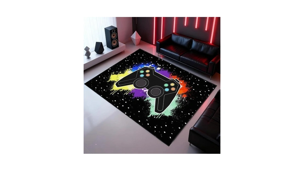 Vesocro Gamer Rug For Room,3x5 Ft Non-slip Cool Gaming Carpet