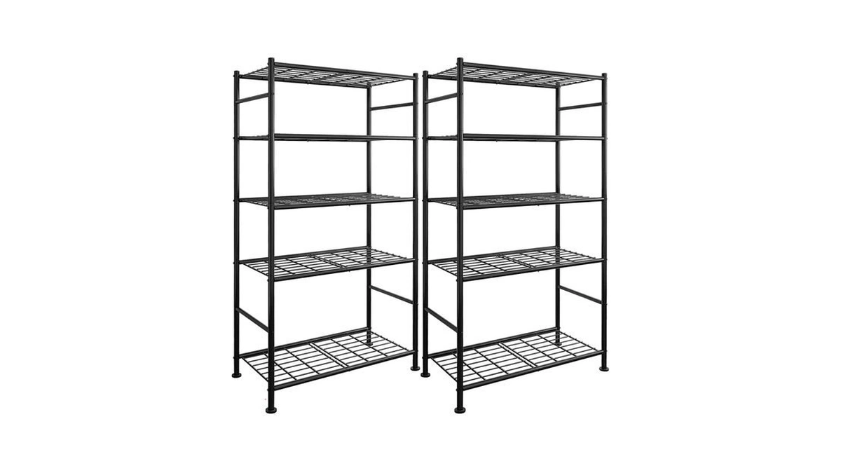 Sakugi Storage Racks - 2 Pack, 5-tier Freestanding Steel Shelving