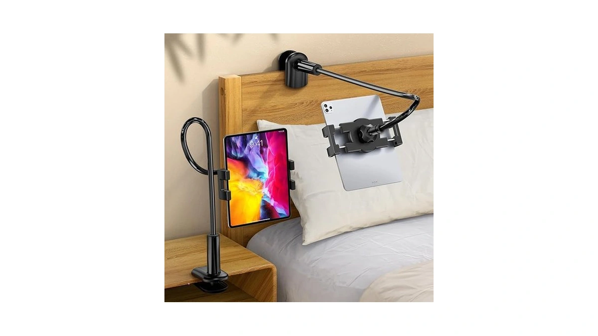 Bokilino Gooseneck Tablet Holder Stand For Bed Adjustable Flexible Long