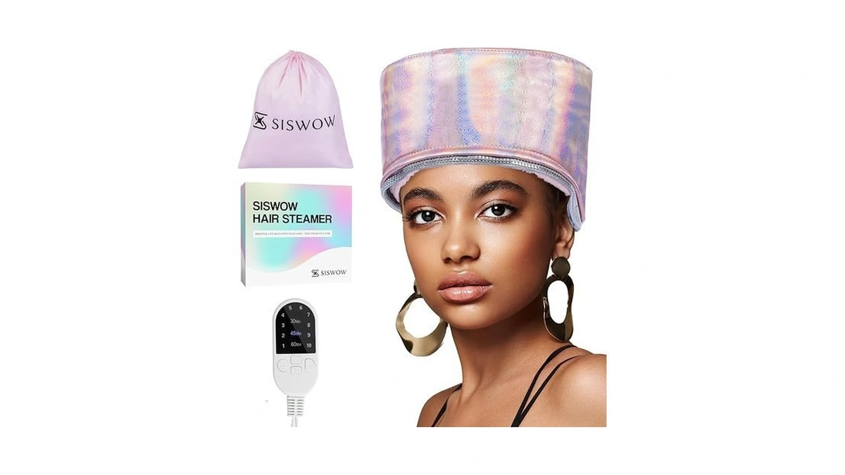 Siswow Heat Cap For Deep Conditioning W/10-level Heats Up Quickly,
