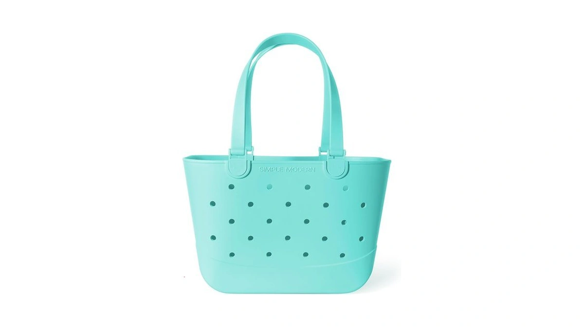 Simple Modern Large Beach Bag | Waterproof Getaway Rubber Tote