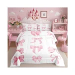 Erosebridal Dreamy Coquette Bow Comforter Set Queen Size,fantasy Coquette Bowknot