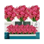 Agirl 24 Bundles Artificial Flowers For Outdoor,no Fade Fake Plastic