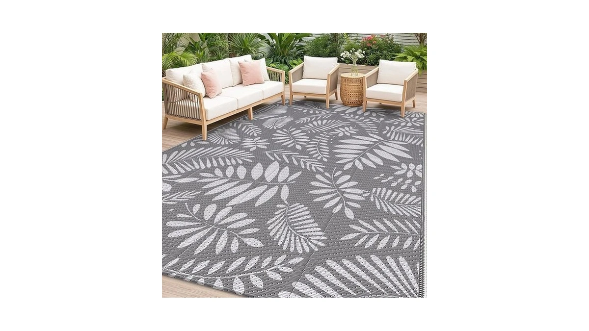 Steprite Outdoor Rug, Patio Rug, Plastic Straw Camping Rugs, Large