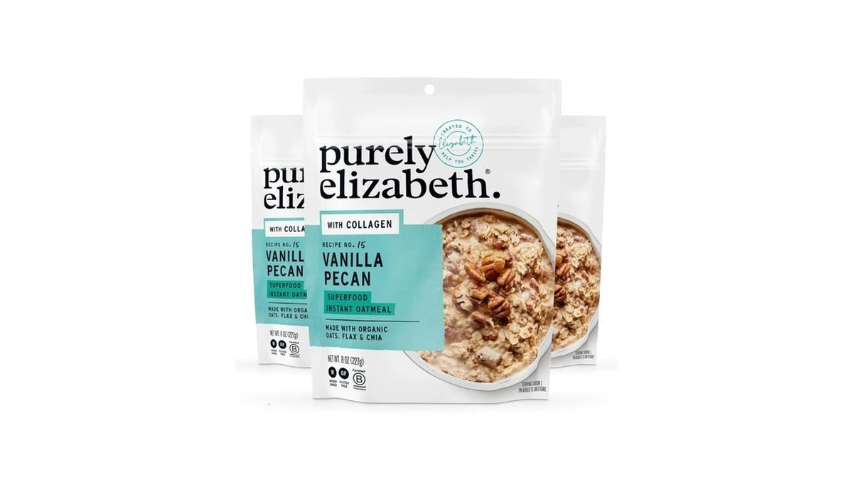 Purely Elizabeth Collagen Oatmeal, Vanilla Pecan, Made With Organic Oats,