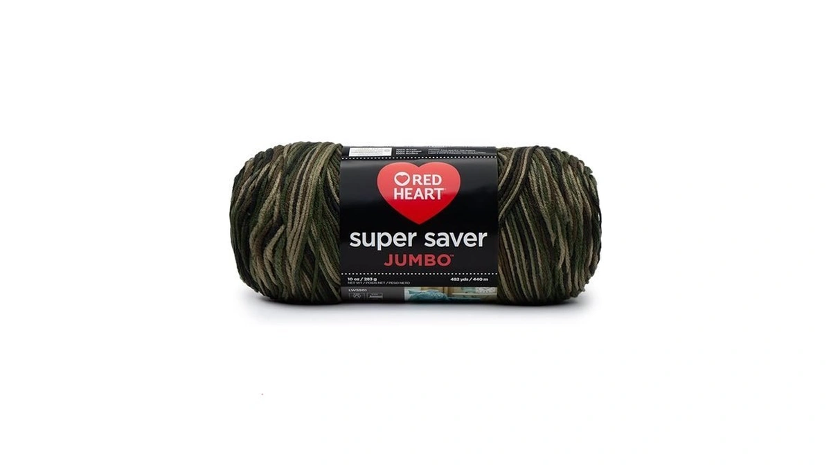 Red Heart Super Saver Jumbo Yarn, Camouflage