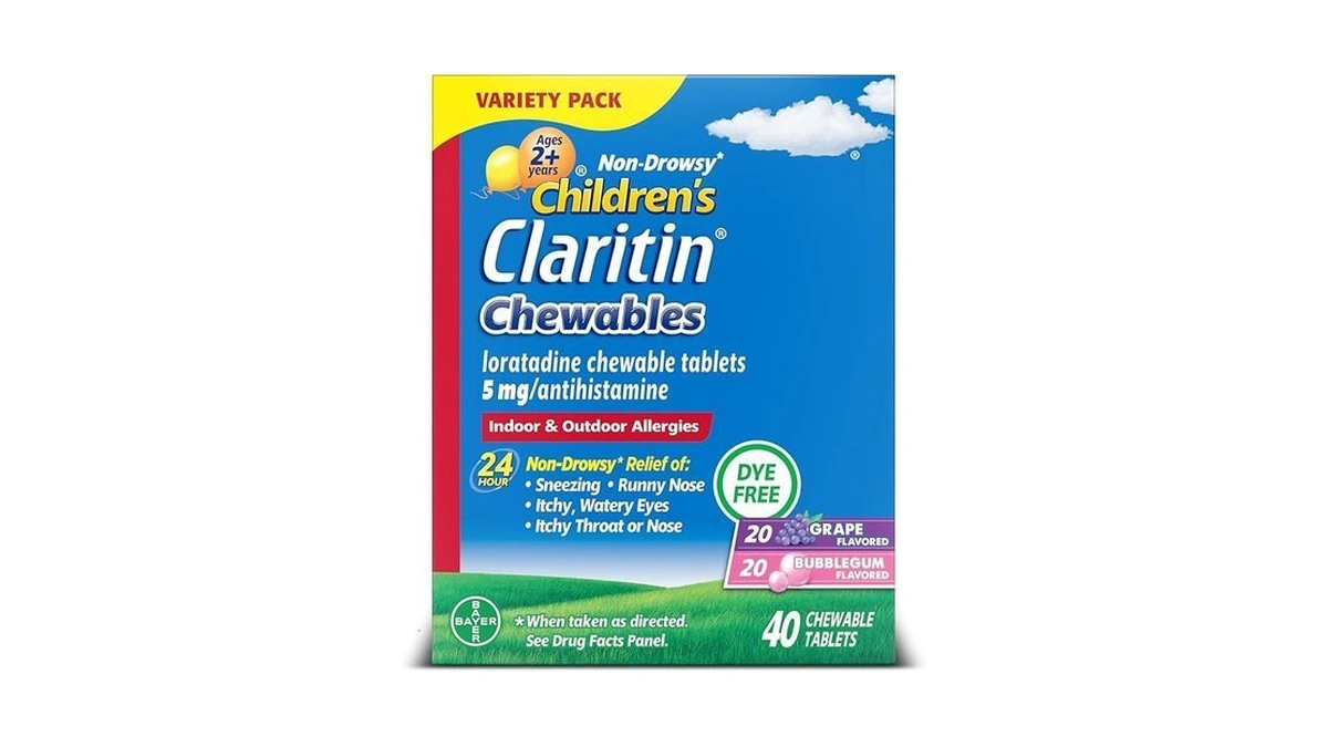 Claritin Children's Allergy Medicine, 24-hour Non-drowsy Loratadine 5mg Chewable Tablet,