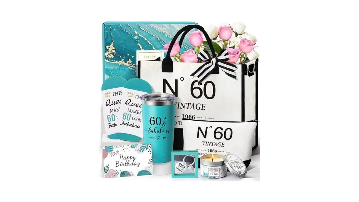 60th Birthday Gifts For Women, Cool 1966 Canvas Tote Bag